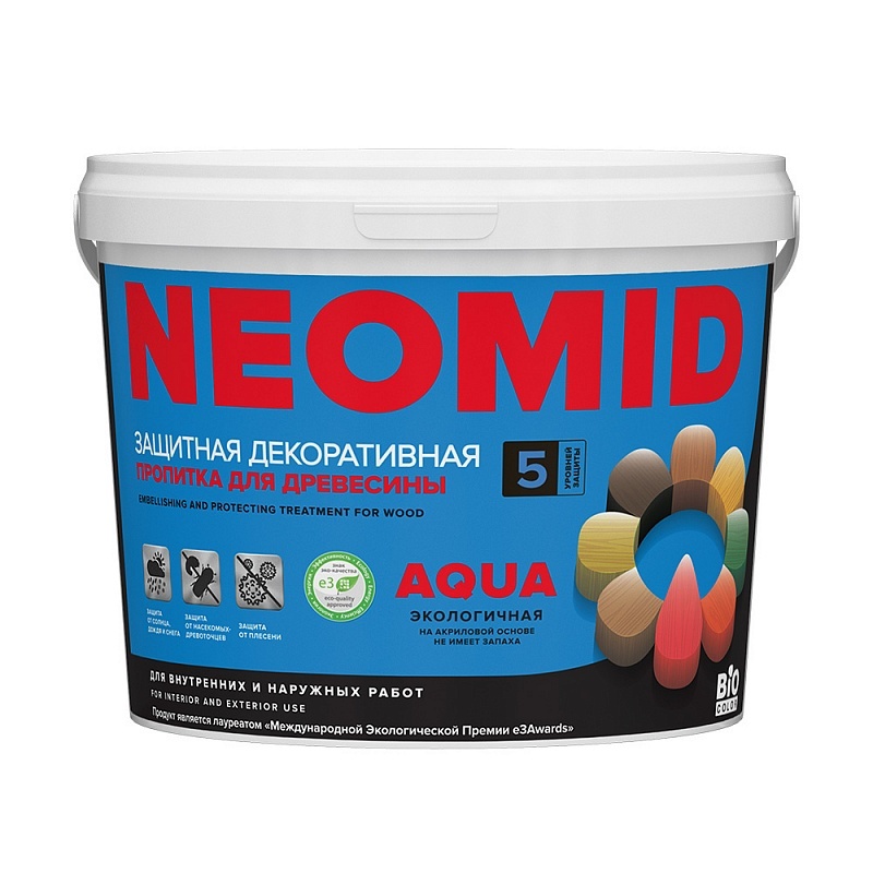 NEOMID BIO COLOR AQUA защитная пропитка для дерева