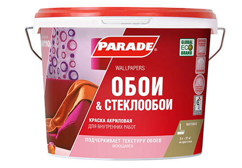 PARADE Краска акриловая W110 Обои и Стеклообои база А