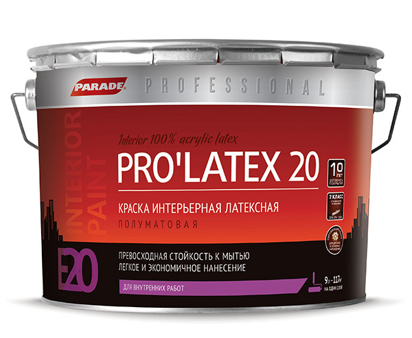 PARADE Краска латексная PRO LATEX Е20