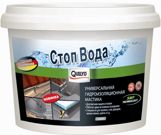 QUELYD СТОПВОДА Гидроизоляционая мастика на основе МС-полимера 6 кг