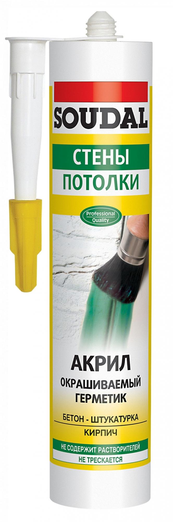 Акриловый герметик Soudal 280мл (15шт/кор)