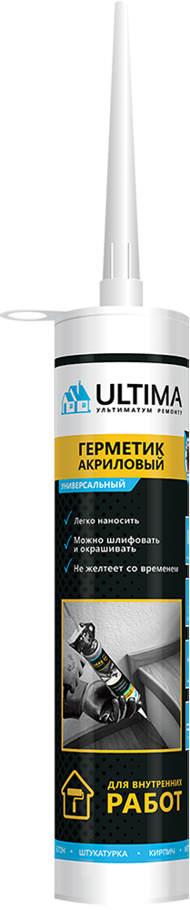 Акриловый герметик Акрил Ultima белый 280мл (12шт/кор)