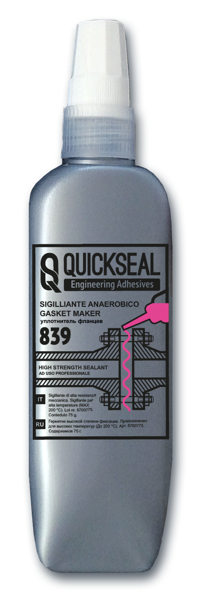 Анаэробный герметик QUICKSEAL 839 для уплотнения фланцевых соединений 75 г