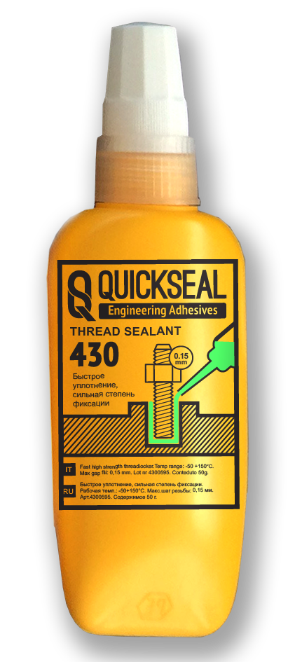 Анаэробный клей-герметик для уплотнения резьбовых соединений QUICKSEAL 430 50гр