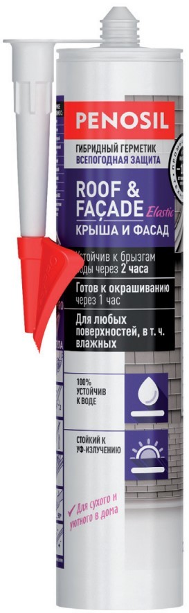 Герметик гибридный PENOSIL Roof & Facade Crystal Sealant КРЫША И ФАСАД 290мл (12шт/кор)