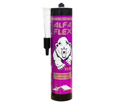 ГЕРМЕТИК КРОВЕЛЬНЫЙ БИТУМНЫЙ ALFAFLEX PROFI 300мл (12шт/кор)