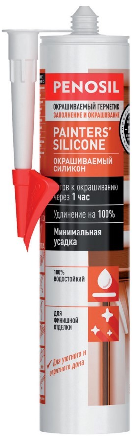 Герметик силиконовый PENOSIL Painters Silicone Paintable Sealant ОКРАШИВАЕМЫЙ СИЛИКОН, 290мл (12шт/кор)