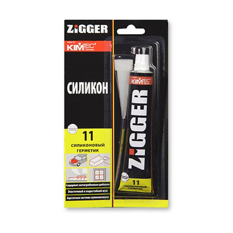 Герметик силиконовый ZIGGER Silicone Acetate 11 50мл (15шт/кор)