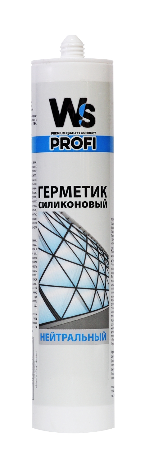 Герметик силиконовый нейтральный WS (Window System) Neutral Silicone 600мл (12шт/кор)