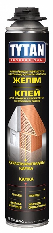 Клей пена для кладки газобетона и керамических блоков Tytan Professional 750 мл (12шт/кор)
