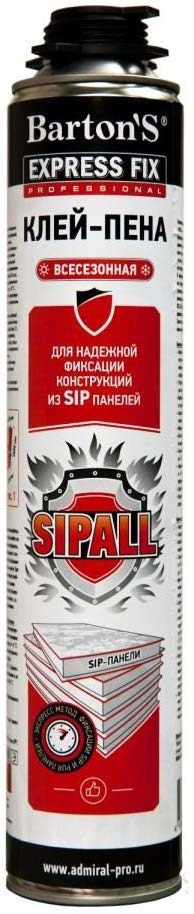 Клей-пена Barton'S EXPRESS FIX для SIP панелей всесезонная 750 мл (16шт/кор)