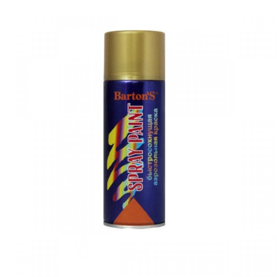 Краска аэрозольная Barton’s Spray Paint ЛАТУНЬ 520 мл (16шт/кор)