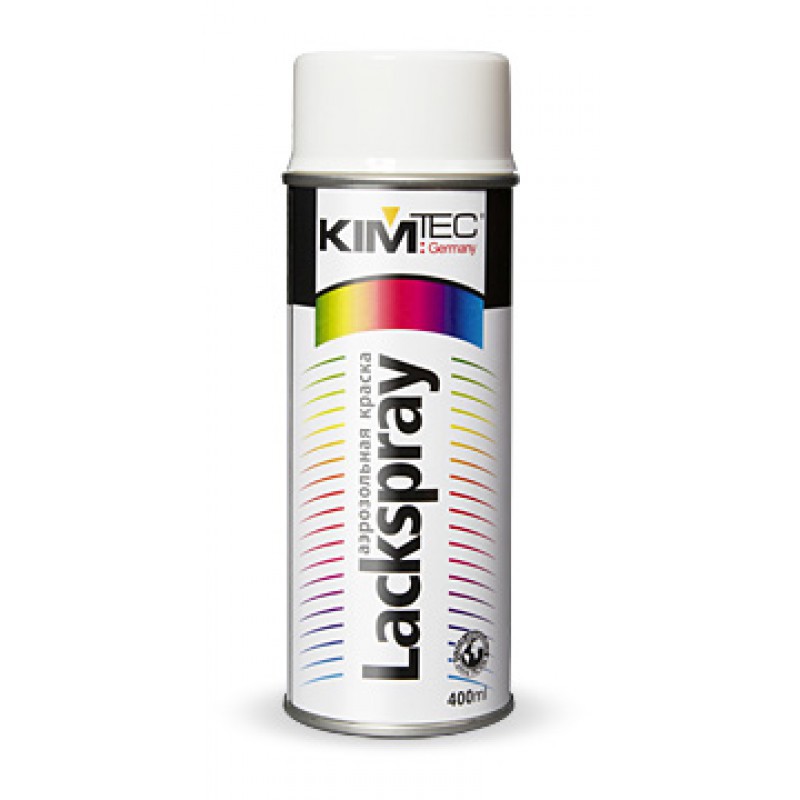 Краска аэрозольная KIM TEC матовая RAL9003 400мл (12шт/кор)