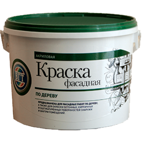 Краска ВГТ фасадная ВД-АК-1180 по дереву белая
