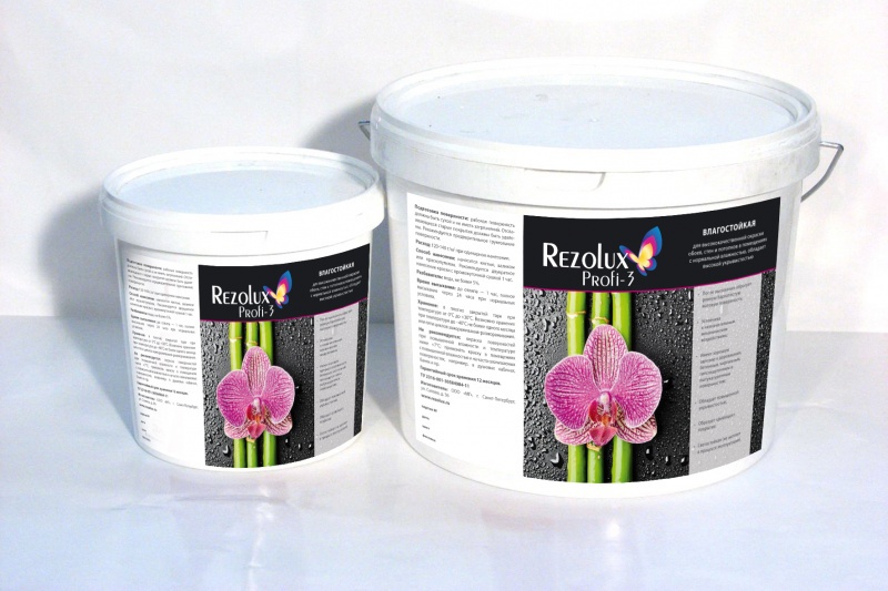 Краска влагостойкая Profi -3 (Профи-3) Rezolux супербелый