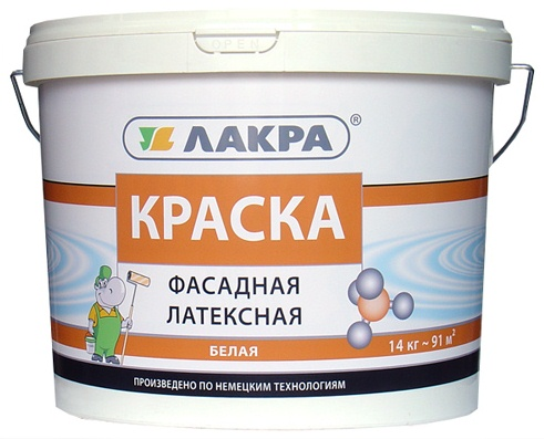 Краска латексная фасадная Лакра