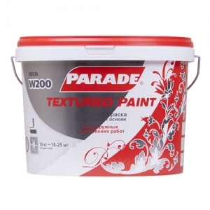 Краска фактурная PARADE W200 Белая матовая 10л