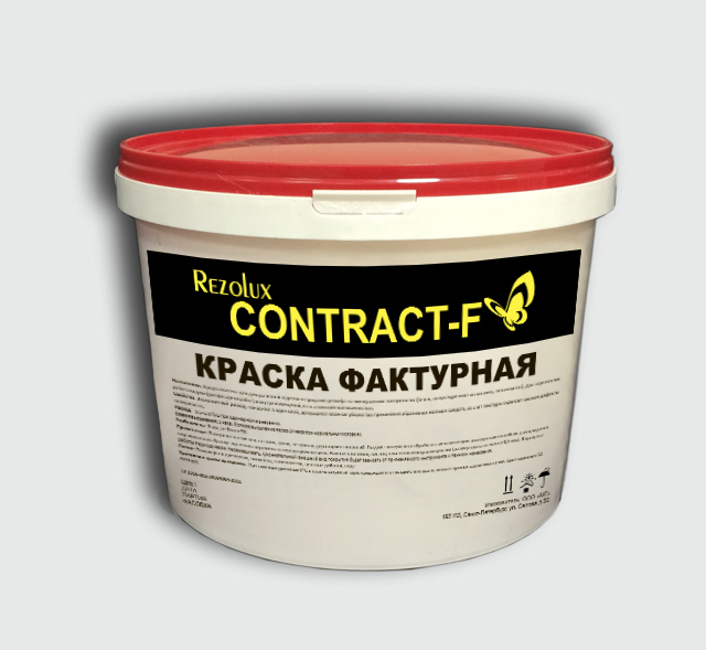 Краска фактурная Rezolux Contract-F (Контракт - Ф) короед  белая (18 кг)