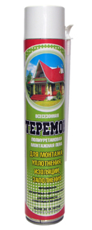 Монтажная пена ТЕРЕМОК 750 мл, всесезонная.