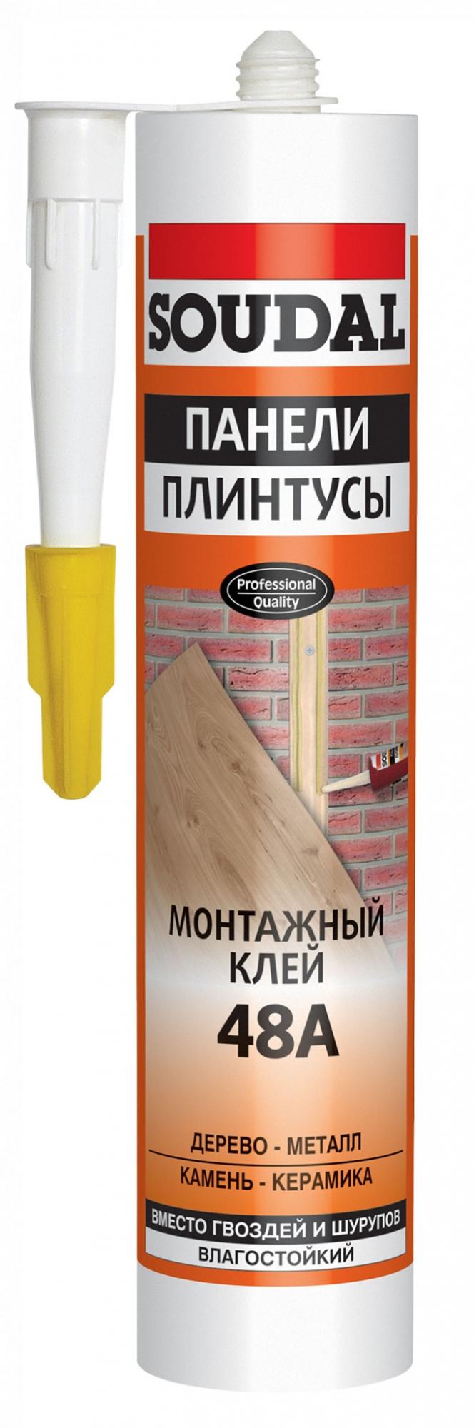 Монтажный клей для стеновых панелей Соудал 48А 300мл (15шт/кор)