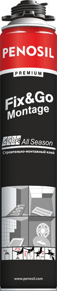 Монтажный клей-пена PENOSIL Premium Fix&Go Montage 750мл (12шт/кор)