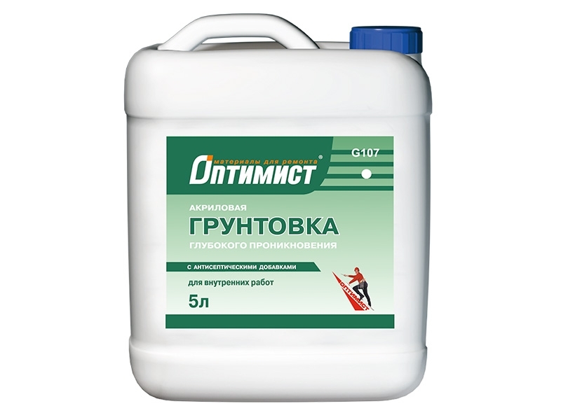 ОПТИМИСТ G107 Грунтовка глубокого проникновения для внутренних работ  (салатовая этикетка)