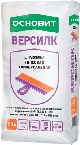 ОСНОВИТ ВЕРСИЛК Т-34 Шпаклевка гипсовая 20кг