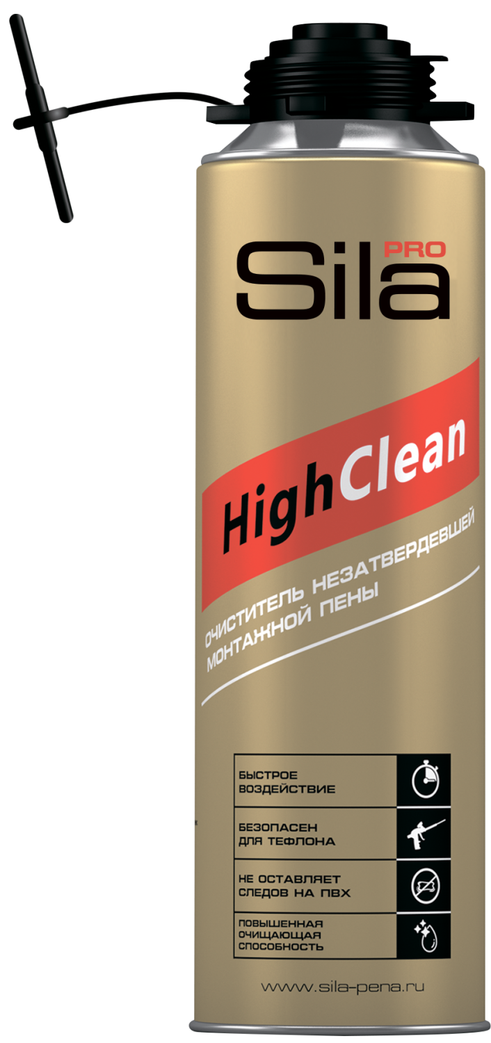 Очиститель монтажной пены Sila HighClean 500мл (12шт/кор)