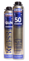 Пена монтажная KRASS Professional V50 пистолетная Зима 750мл (12шт/кор)