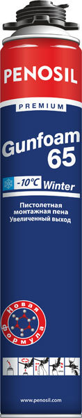 Пена монтажная профессиональная Penosil Premium Gunfoam 65 winter 800мл (12шт/кор)