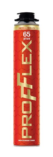 Пена монтажная профессиональная PROFFLEX PRO RED 65 PLUS 850мл (12шт/кор)