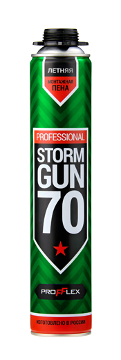 Пена монтажная профессиональная PROFFLEX STORM GUN 70 850 мл (12шт/кор)