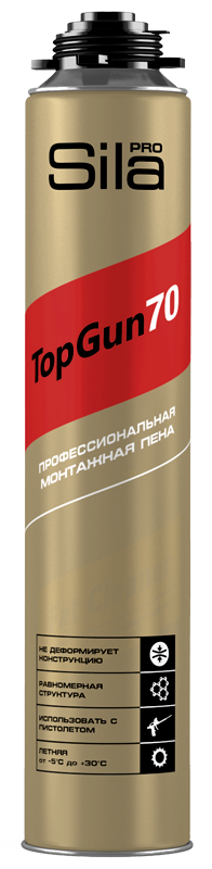 Пена монтажная профессиональная Sila TopGun 70 875 мл (12шт/кор)
