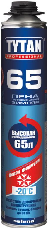 Пена монтажная профессиональная зимняя Tytan Professional 65 750мл (-10C) (12шт/кор)