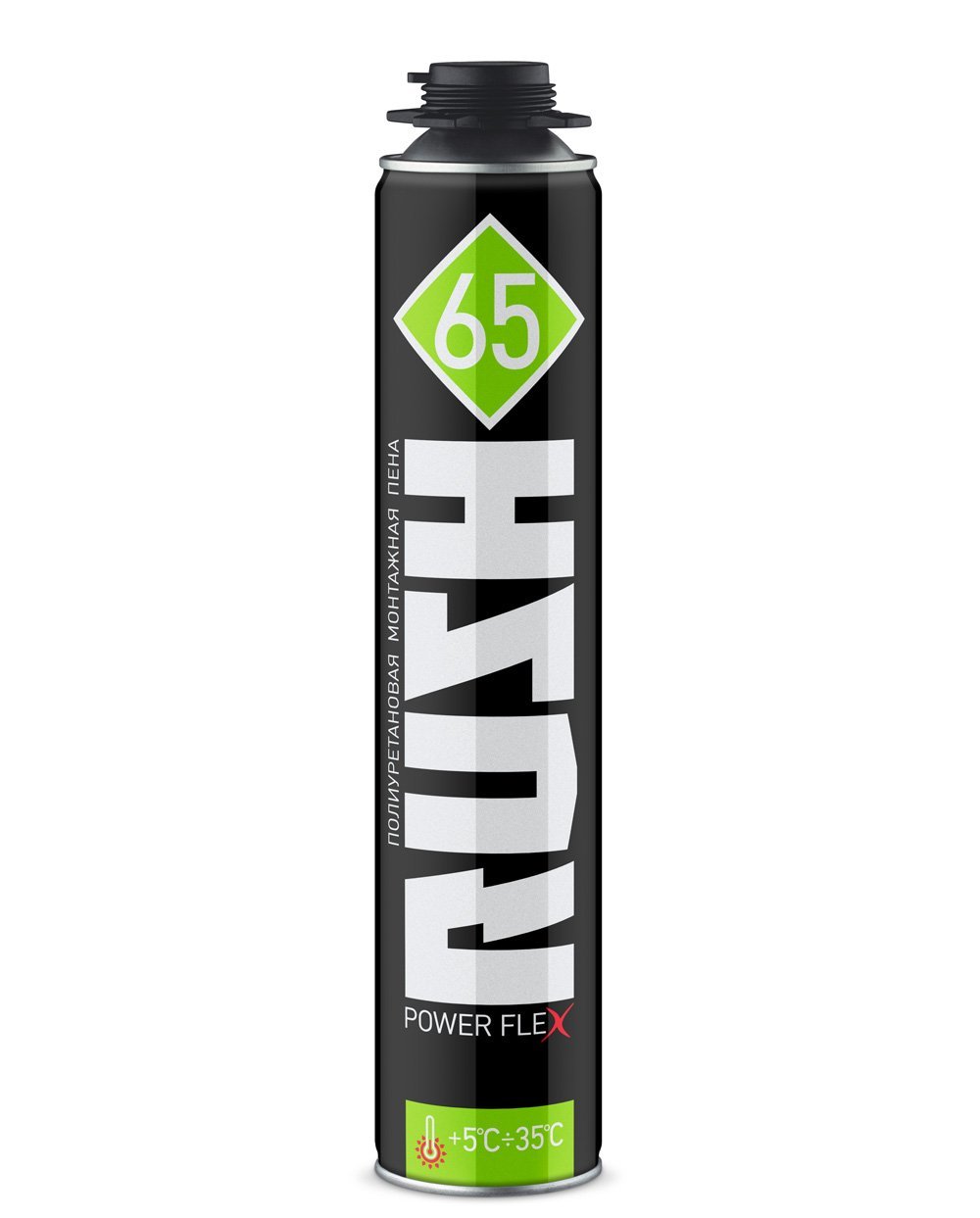 Пена монтажная профессиональная летняя RUSH POWER FLEX 65 1000мл (12шт/кор)