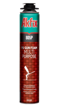 Пена монтажная профессиональная многоцелевая Akfix 805P 750мл (12шт/кор)