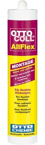 Профессиональный универсальный монтажный клей OTTOCOLL ALLFLEX 310мл (20шт/кор)