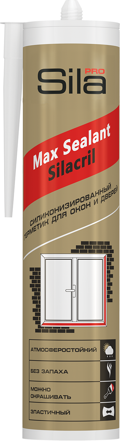 Силиконизированный герметик Sila PRO Max Sealant Silacril 290 мл (12шт/кор)