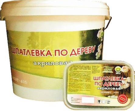 Шпатлевка по дереву Акрилит-405 белая 3л