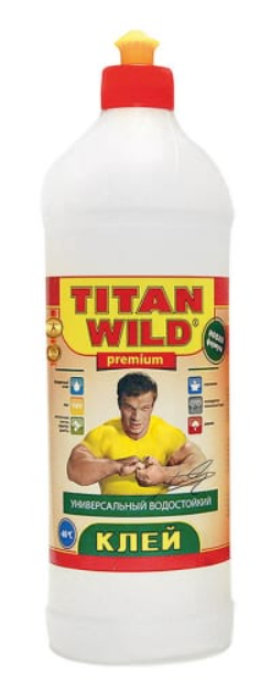 Клей универсальный монтажный водостойкий TITAN WILD 500мл (36шт/кор)